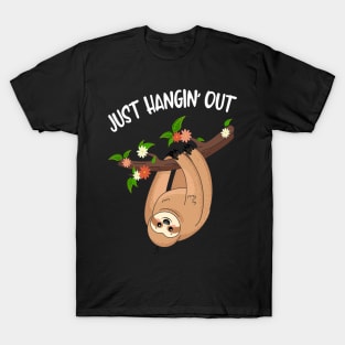 Hanging Out Funny Cute Sloth T-Shirt